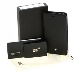Pre Owned Montblanc Black Leather Meisterstuck iPhone 6S Plus Flipside Case