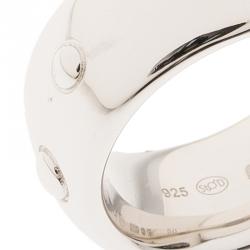 Pre Owned Montblanc Silver Wedding Band Ring 50