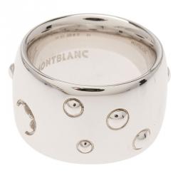 Pre Owned Montblanc Silver Band Ring 50