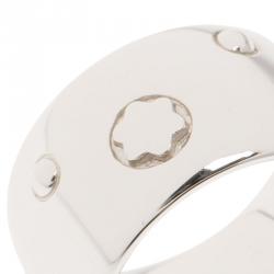 Pre Owned Montblanc Silver Band Ring 50