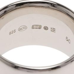 Pre Owned Montblanc Silver Band Ring 50