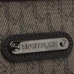Pre Owned Montblanc Brown/Beige Coated Canvas Signature Pocket Holder 4CC