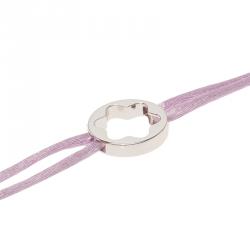 Pre Owned Montblanc Star Collection Lilac Satin Silver Star Bracelet