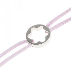 Pre Owned Montblanc Star Collection Lilac Satin Silver Star Bracelet