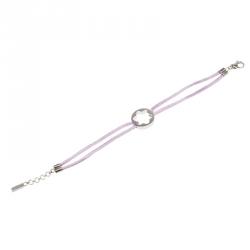Pre Owned Montblanc Star Collection Lilac Satin Silver Star Bracelet