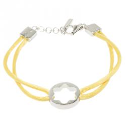 Montblanc Star Collection Yellow Satin Silver Star Bracelet