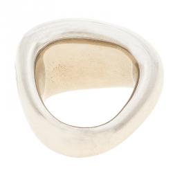 Pre Owned Montblanc Caresse of a Star Silver Ring Size 50