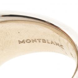 Pre Owned Montblanc Caresse of a Star Silver Ring Size 50