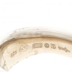 Pre Owned Montblanc Caresse of a Star Silver Ring Size 50