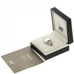 Pre Owned Montblanc Caresse of a Star Silver Ring Size 50