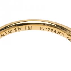 Pre Owned Montblanc Cabochon De Montblanc Milky Quartz Rose Gold Ring 56