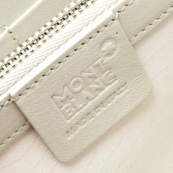 Montblanc Beige Croc Embossed Leather Boheme Zip Around Wallet