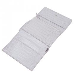 Pre Owned Montblanc Lilac Croc Embossed Leather French Wallet