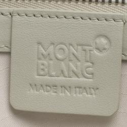 Pre Owned Montblanc Beige Croc Embossed Boheme Zip Around Wallet