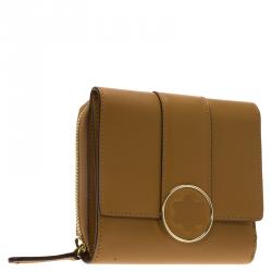 Pre Owned Montblanc Brown Leather Lady Star Compact Wallet