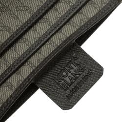 Pre Owned Montblanc Beige/Brown Coated Canvas Signature Pocket Holder 4CC