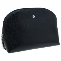 Pre Owned Montblanc Black Leather La Vie de Boheme Cosmetic Pouch 