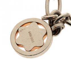 Pre Owned Montblanc Star Signet Silver Multi Charm Bracelet 20 cm