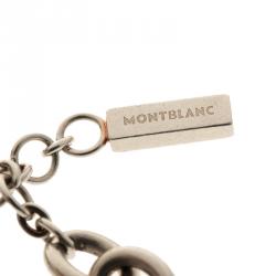 Pre Owned Montblanc Star Signet Silver Multi Charm Bracelet 20 cm