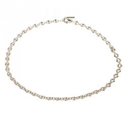 Pre Owned Montblanc Icon Link Motif Silver Chain Necklace