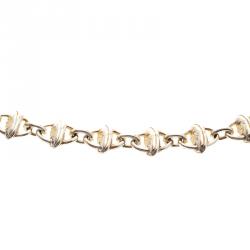 Pre Owned Montblanc Icon Link Motif Silver Chain Necklace