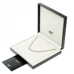 Pre Owned Montblanc Icon Link Motif Silver Chain Necklace