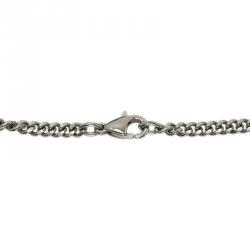 Pre Owned Montblanc Diamond Stainless Steel Pendant Necklace