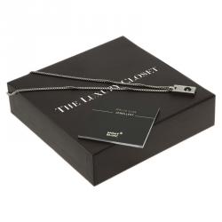 Pre Owned Montblanc Diamond Stainless Steel Pendant Necklace