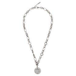Pre Owned Montblanc Star Signet Mother Of Pearl Silver Pendant Necklace