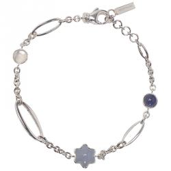 Pre Owned Montblanc Star Blue Cabouchon Silver Bracelet