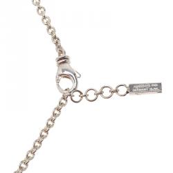 Pre Owned Montblanc Blue Pendant Silver Necklace
