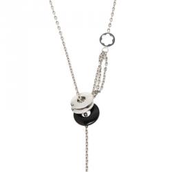 Pre Owned Montblanc Ceramic Silver Lariat Necklace