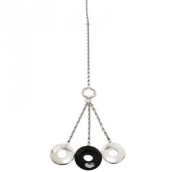 Pre Owned Montblanc Ceramic Silver Lariat Necklace