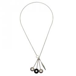 Pre Owned Montblanc Ceramic Silver Lariat Necklace