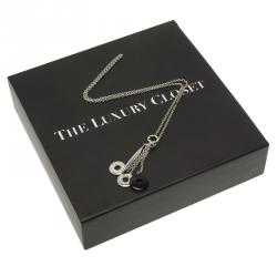 Pre Owned Montblanc Ceramic Silver Lariat Necklace