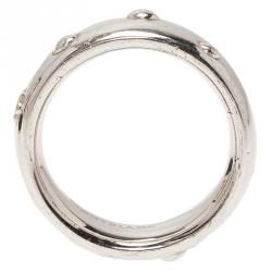 Pre Owned Montblanc Silver Band Ring Size 58