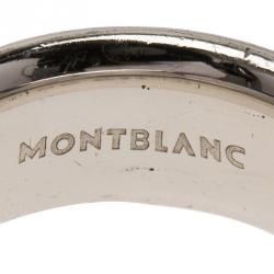 Pre Owned Montblanc Silver Band Ring Size 58