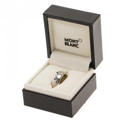 Pre Owned Montblanc Silver Band Ring Size 58