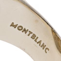 Pre Owned Montblanc Star Signet Silver Ring Size 56