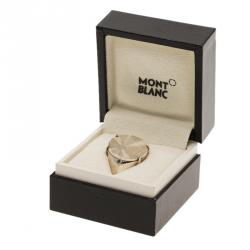 Pre Owned Montblanc Star Signet Silver Ring Size 56
