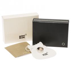 Pre Owned Montblanc Heart & Star Charms Double Attached Silver Ring Size 58