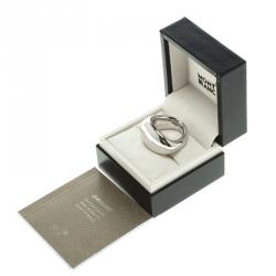 Pre Owned Montblanc Caresse of a Star Silver Ring Size 54
