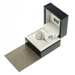 Pre Owned Montblanc Star Collection Exploding Star Silver Ring Size 50