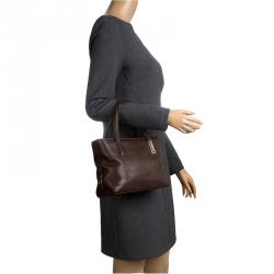 Pre Owned Montblanc Brown Leather Tote