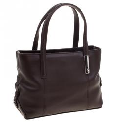 Pre Owned Montblanc Brown Leather Tote