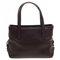 Pre Owned Montblanc Brown Leather Tote