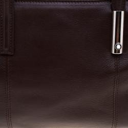 Pre Owned Montblanc Brown Leather Tote