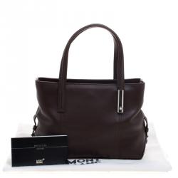 Pre Owned Montblanc Brown Leather Tote