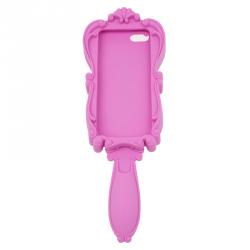 Pre Owned Moschino Pink Rubber Mirror iPhone 5 Case