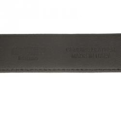 Pre Owned Moschino Red Leather Logo Belt 95 CM